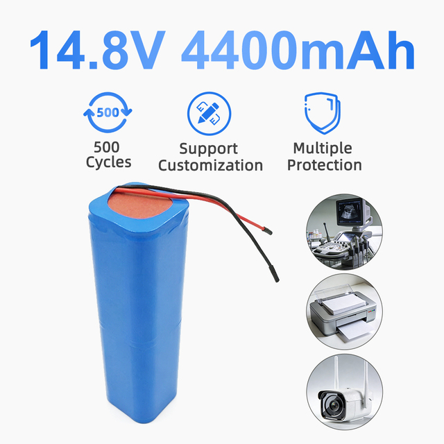Rechargeable Li-Ion Battery Pack POEAE 18650 Rechargeable 4400mAh 14.8V Lithium Ion Battery Pack