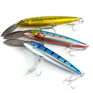 Shrap isca de pesca skinny para peixe, isca minnow para trolling, truta em lago, empacotamento personalizada, atacado, isca de pesca