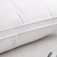 Oreiller en plumes de coton et d'oie blanc, qualité professionnelle, pour hôtels et usage domestique, tailles standard, queen et king, fourni par un fabricant en gros