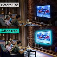 Bande lumineuse LED RGB en PVC USB 5V 5050 30 LED/m, contrôle par application/télécommande, synchronisation musicale, éclairage d'ambiance intérieur/extérieur pour TV, IP22 CRI80