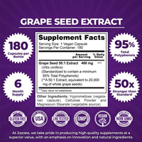 Capsules d'extrait de pépins de raisin OEM Fabricant sous marque privée 95% OPC Éclaircissant pour la peau Antioxydant Haute puissance Fournisseur en vrac Usine