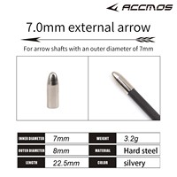 Pointe de flèche en métal DIY 55 85 100 grains pour tiges de flèches de 6mm, 7mm, 8mm de diamètre extérieur, pointe extérieure pour flèches en bambou ou en bois