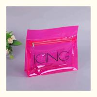 Sac de maquillage en PVC imperméable avec logo personnalisé, organiseur de maquillage, noir, rose, transparent, pochette à fermeture éclair, sacs cosmétiques transparents
