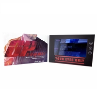 Nouveauté, vente en gros directe d'usine, carte de brochure vidéo avec écran LCD HD de 7 pouces, 1024x600px, pour cadeau de Noël