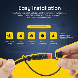 Kabel Daya (seri gema) 010-11678-10 rakitan kabel sensor antiair untuk pencari ikan portabel - Product Image 6