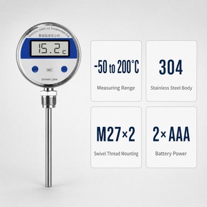 Termómetro Digital para Interiores con Sonda con Cable, Termómetro Digital de Alta Temperatura con Sensor Rápido - Product Image 1