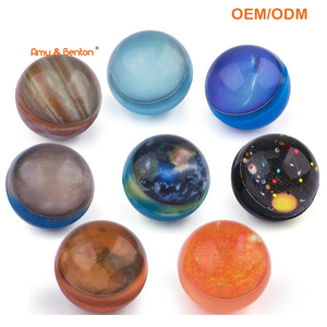Bolas saltarinas del sistema solar de 32 mm con diseño de ocho planetas, rellenos para bolsas de regalo, premios, cumpleaños y regalos. - Product Image 5