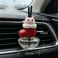 Flacon diffuseur de parfum pour voiture en verre vide de 11 ml, mignon, pour huiles essentielles, idéal pour les cadeaux de Noël