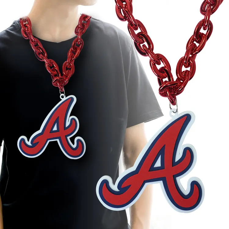 Customized sports teams 3d logo EVA Floating Foam Large Logo large medal pendant fan chain Foam EVA necklace pendant