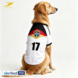 Maillot de football personnalisé pour animaux de compagnie JANYO Factory, <span class=keywords><strong>t</strong></span>-<span class=keywords><strong>shirt</strong></span> de sport pour chien avec impression, numéro personnalisé au dos, vêtements d'é<span class=keywords><strong>t</strong></span>é pour chiens de taille moyenne et grande - Product Image 1