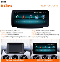 Écran 10,25 pouces IPS, CarPlay sans fil, Android Auto, WiFi, autoradio MP5 pour Classe B 2013-2018, autoradio Android Mercedes