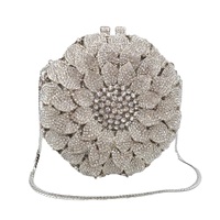 Sac de soirée élégant pour femme avec fleurs et strass, pochette tournesol, sac à main tendance pour cocktail et soirée dansante