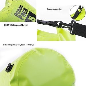 กระเป๋าเป้กันน้ำ PVC สีพื้น สำหรับกิจกรรมกลางแจ้ง ดำน้ำ ปั่นจักรยาน ล่องแก่ง ปีนเขา ตั้งแคมป์ ชายหาด ขายตรงจากโรงงาน - Product Image 2