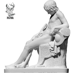 Sculpture sur pierre naturelle grandeur nature Sculpture de figure nue grecque classique Rome Statue de garçon de berger en marbre <span class=keywords><strong>blanc</strong></span> - Product Image 2