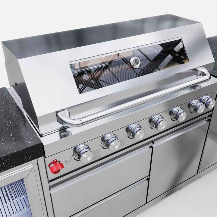 Custom Stainless Steel Modular Outdoor Kitchen Cabinets With Gas Grill ...