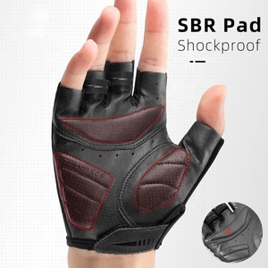 Nouveauté OEM Gants de vélo d'extérieur très réfléchissants et antidérapants Coussin en gel pour support de poignet à demi-doigt Écran tactile pour Smartphone Unisexe - Product Image 6