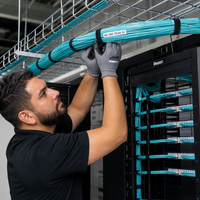 Cable Troncal de Fibra Óptica Multimodo OM4 de 64 Núcleos para Interiores HEADWAY, LSZH GB 31247 B1(d0t0a1), Retardante de Llama, Modelo FCS-DSB1-4M064-AQ