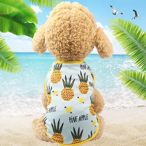 Sıcak çekim satış özelleştirilebilir tasarımcı köpek t-shirt köpek giysileri yaz karikatür özelleştirilmiş OEM sürdürülebilir mont