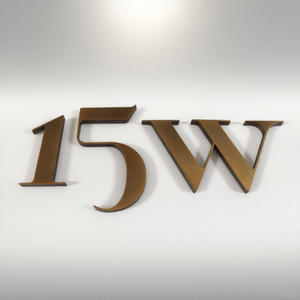 Placa de señal de número de casa moderna para escuela al aire libre Oficina Hotel Villa con materiales de plástico ABS de aluminio de acero - Product Image 2