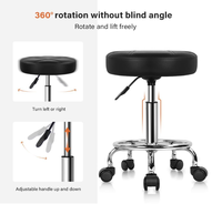 Tabouret de salon professionnel rotatif à 360°, réglable en hauteur, chaise pivotante pour barbier, technicien, salon de beauté, studio de tatouage