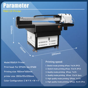 9060 UV Flatbed Printer With 2-3 XP600 Printheads Automatic Media Height Detecting System Souvenir Printing Machine - Product Image 2