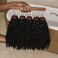 Lots de Cheveux Humains Vierges Bruts Vietnamiens Grade 12A 15A, Boucles Pix Birmanes, Tissage de Cheveux Bouclés Spirale Océanique