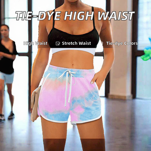 Shorts de sport tricotés élastiques taille haute pour femme, 100 % coton, respirants, écologiques, 180 g, collection été, vente chaude - Product Image 2