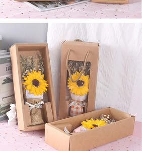 Популярная подарочная коробка с цветами 2025 года: высококачественные сушеные цветы подсолнуха с LED-подсветкой для подарка на День святого Валентина - Product Image 3