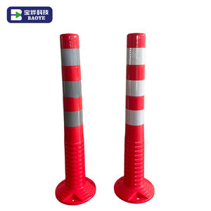 75 cm Yol Güvenliği Yüksek Görünürlüklü Uyarı Direği TPU Özelleştirilmiş Direk Esnek Bariyer Trafik Ayırıcı Otopark Şerit Ayırıcı - Product Image 1
