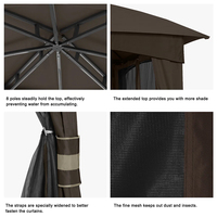 ABCCANOPY Auvents Et Pavillons Abris De Patio En Solde Gazebo Con Doppio Tetto 3X4 m Gazebi Casette E Tettoie Da Giardino