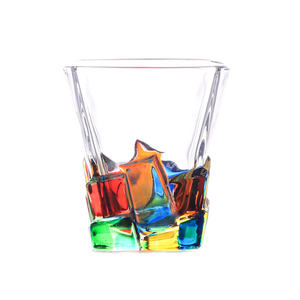 Taza de Whisky de cristal transparente de estilo italiano, vaso hecho a mano con <span class=keywords><strong>esmalte</strong></span> de colores resistente al calor, para desayuno, zumo, oso, Cola, leche - Product Image 6