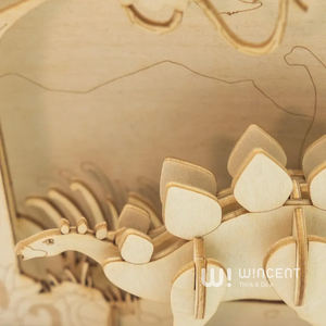 नए शिल्प स्टेगोसॉरस लकड़ी थिएटर पहेली अनुकूलन योग्य पोस्टकार्ड रोमन पेपैबेज़ा 3 डी डायनासोर लकड़ी के डायनासोर - Product Image 5