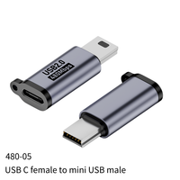 Adaptor lubang Tipe C laki-laki ke Tipe c mikro 480Mbps kualitas tinggi 12W tingkat daya USB C ke Lightn konektor Port untuk Transfer ponsel