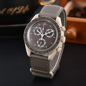 2025 mode homme montre lune conjointe <span class=keywords><strong>mission</strong></span> spatiale chronographe à six aiguilles montres à quartz pour hommes et femmes - Product Image 5