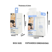Boîte transparente en PET pour sous-vêtements masculins avec crochet de suspension – Présentoir transparent pour magasins de proximité et vente au détail