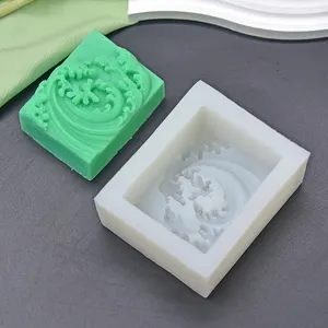 Einzigartiges Design rechteckige Sprühform 3D handgemachte Seife DIY Aromatherapie Kerze Silikonformen