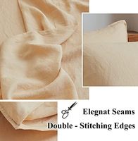 100% taies d'oreiller en lin housses de coussin 1 paire Style de base enveloppe chevauchement fermeture français naturel