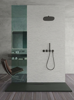 Receveur de douche rectangulaire moderne noir 1200x800mm en SMC, robuste, antidérapant, certifié CUPC CE, en résine de pierre, directement de l'usine