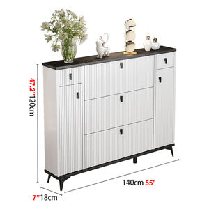 ארון נעליים דק אולטרה דק בכניסה הביתה אולטרה דק גדול קיבולת שולחן עבודה מדף נעליים מינימאלי - Product Image 2