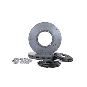 Disque de frein en céramique carbone surdimensionné personnalisé à fente avant 375x36mm OEM 4M0615301AM, performance de freinage améliorée de 50%, garantie 1 an - Product Image 4