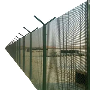 Valla de malla Clearvu de alta seguridad 358 Anti-escalada para Sudáfrica para puerta de entrada prisión Marco de hierro de acero de bajo mantenimiento