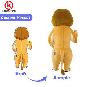 Kinqee Offre Spéciale <span class=keywords><strong>Lion</strong></span> gonflable géant Alex Costume adulte Costume de mascotte gonflable de haute qualité - Product Image 3