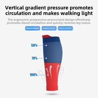 Chaussettes de compression sportives transfrontalières pour hommes, pour basketball, marathon, course à pied, manchons de compression multicolores pour mollets, par le fabricant