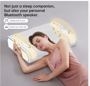 Oreiller de musique intelligente Oreiller de haut-parleur Bt sans fil avec simulation du lever du soleil Alarme de réveil Contrôle par APP Oreiller de thérapie sonore - Product Image 4