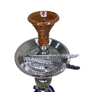 Chicha authentique artisanale Khalil Maamoon - Nucleus en laiton massif, modèle général 1 niveau, 33 pouces (83,82 cm), ensemble complet - Product Image 6