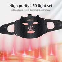 Masque de luminothérapie LED portable multicolore à lumière rouge avec 68 LED pour le visage