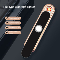 Briquet Métallique Créatif à Succès Commercial, Rechargeable USB, Personnalisable, Multicolore, Cigarette Électronique, Idée Cadeau Classique pour le Marché Nocturne