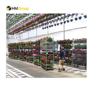 Chariot de transport de plantes à effet de serre danois pour jardin roulant à mailles en acier - Product Image 3