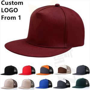 Hs0001 <b>Flat</b> Brim Embroidered Unisex Printed Custom Logo <b>Men</b> Blank Gorras Sport Snapback Baseball Fitted Hat <b>Cap</b> - Product Image 1