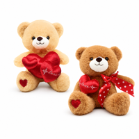 Nouvel Ours en Peluche de 40 cm avec Cœur, Jouets en Peluche Doux et Mignons Personnalisés pour la Saint-Valentin